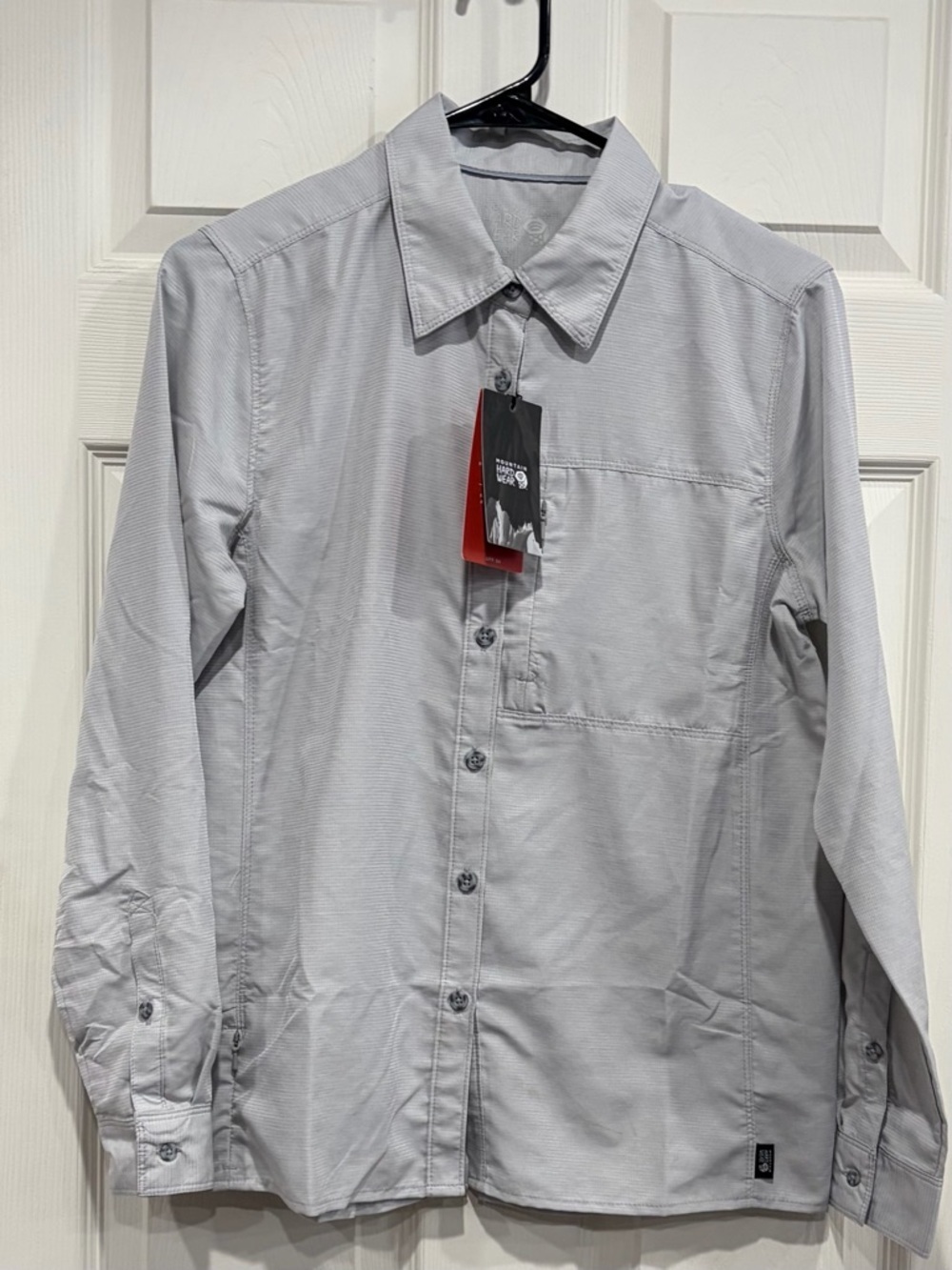 Mountain Hardwear Women's Small Canyon Long-Sleeve Shirt Lavender Grey NWT UPF